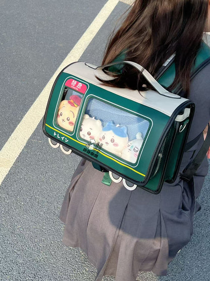 【予約】卟卟雑魚 電車風 痛バッグ ぬいバッグ 推し活