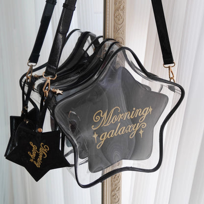 【予約】morning glory キュートスター 星型痛バッグ 透明ぬいバッグ 全11色（缶バッジケース付き）