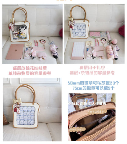【予約】morning glory トースト 可愛い 2WAYショルダーバッグ 痛バッグ ぬいバッグ 全4色