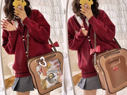 【予約】morning glory トースト 可愛い 2WAYショルダーバッグ 痛バッグ ぬいバッグ 全4色