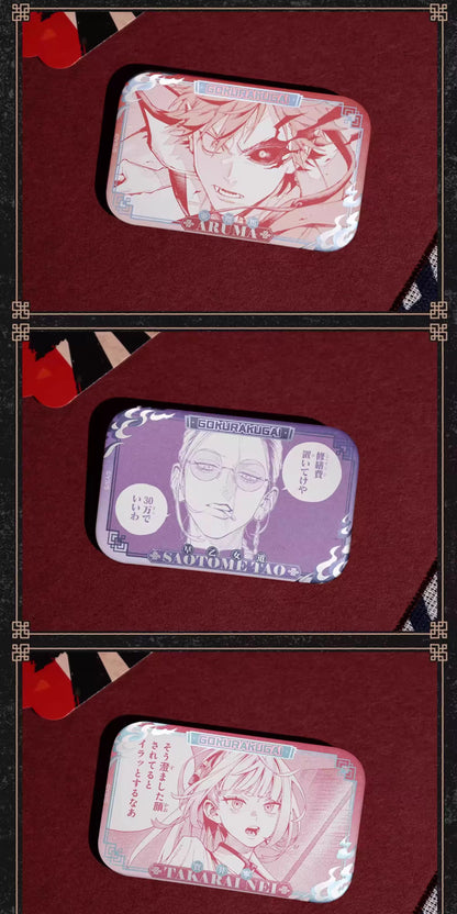 【予約】【通販開始】極楽街 bilibiliGoods 漫画シリーズ スクエア缶バッジ ブラインドパック
