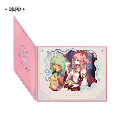 【予約】原神 命定の日シリーズ めくり式花窓風色紙 2025