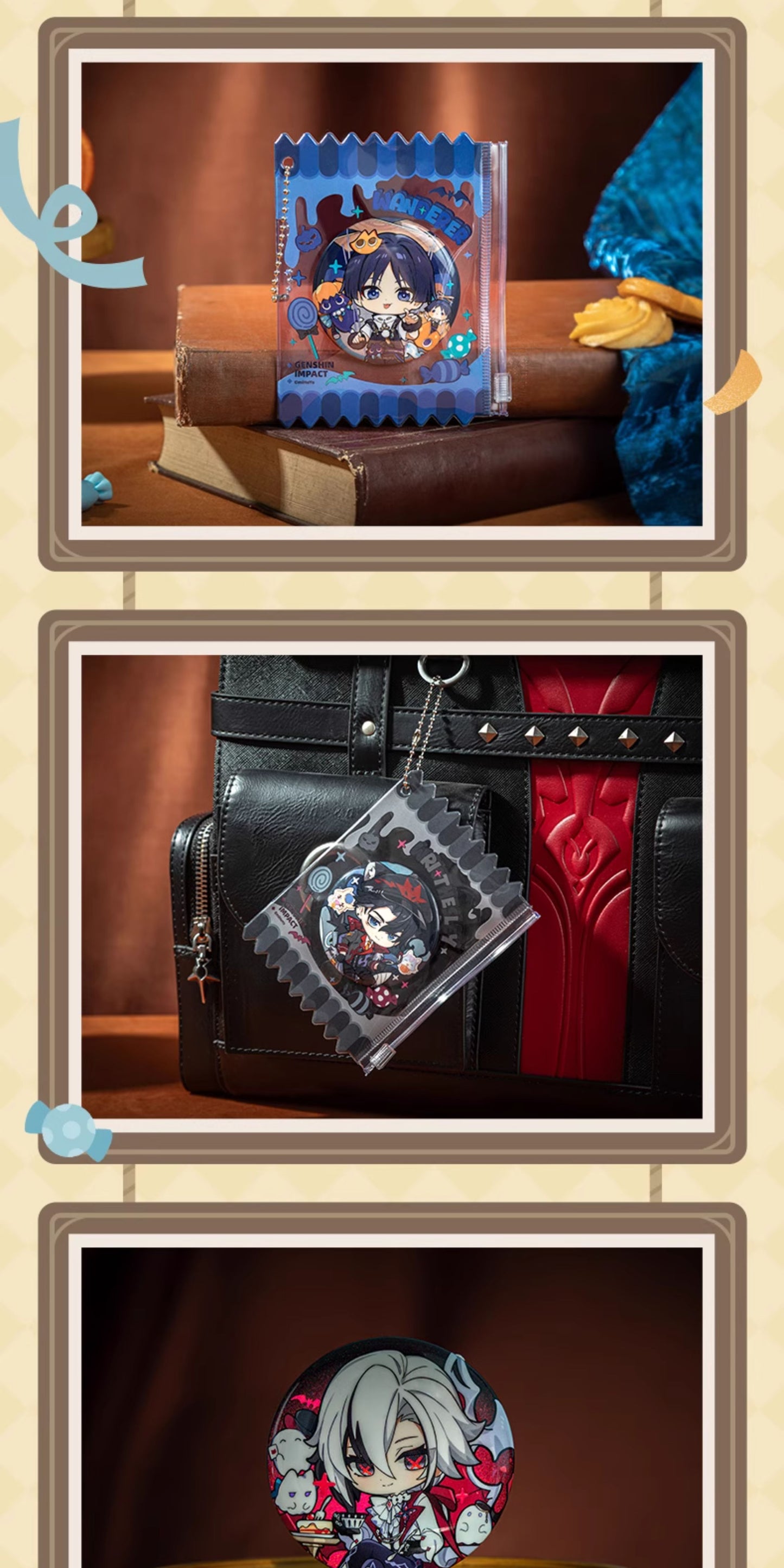 【予約】原神 幽夜綺想シリーズ 缶バッジ＆缶バッジケースセット