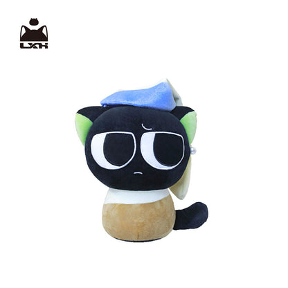 【予約】羅小黒戦記 人民網コラボ 人民コレクション限定ぬいぐるみ 真珠のイヤリングをした猫