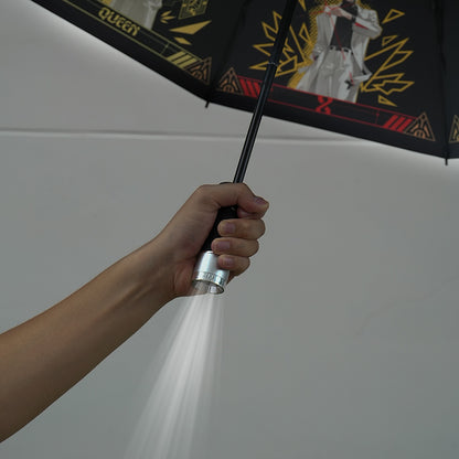 【予約】幸運石 TO BE HERO Xコラボ ブラックレコード自動傘 懐中電灯付き