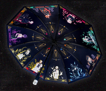 【予約】幸運石 TO BE HERO Xコラボ ブラックレコード自動傘 懐中電灯付き