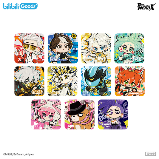 【予約】bilibiliGoods TO BE HERO X アニメ HERO NEXUSシリーズ Q版スクエア缶バッジ 1BOX