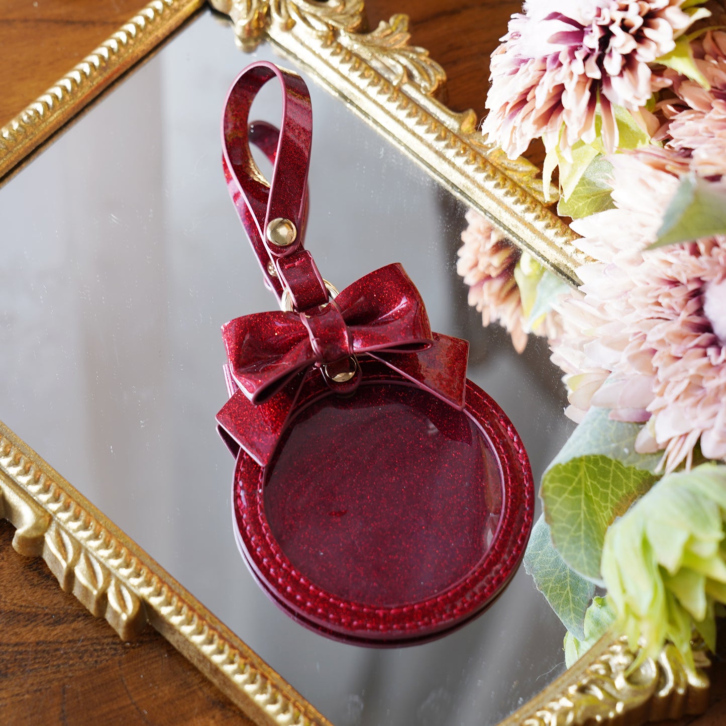 【予約】morning glory かわいいリボン 缶バッジケース