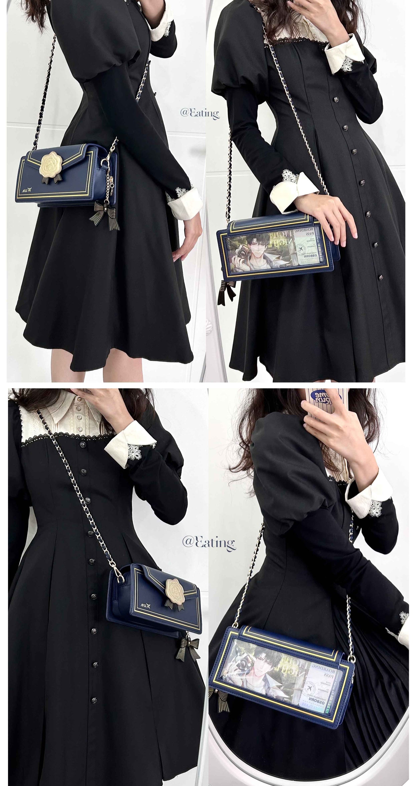 【予約】morning glory エレガントチェーン 薔薇のレター 封筒型痛バッグ