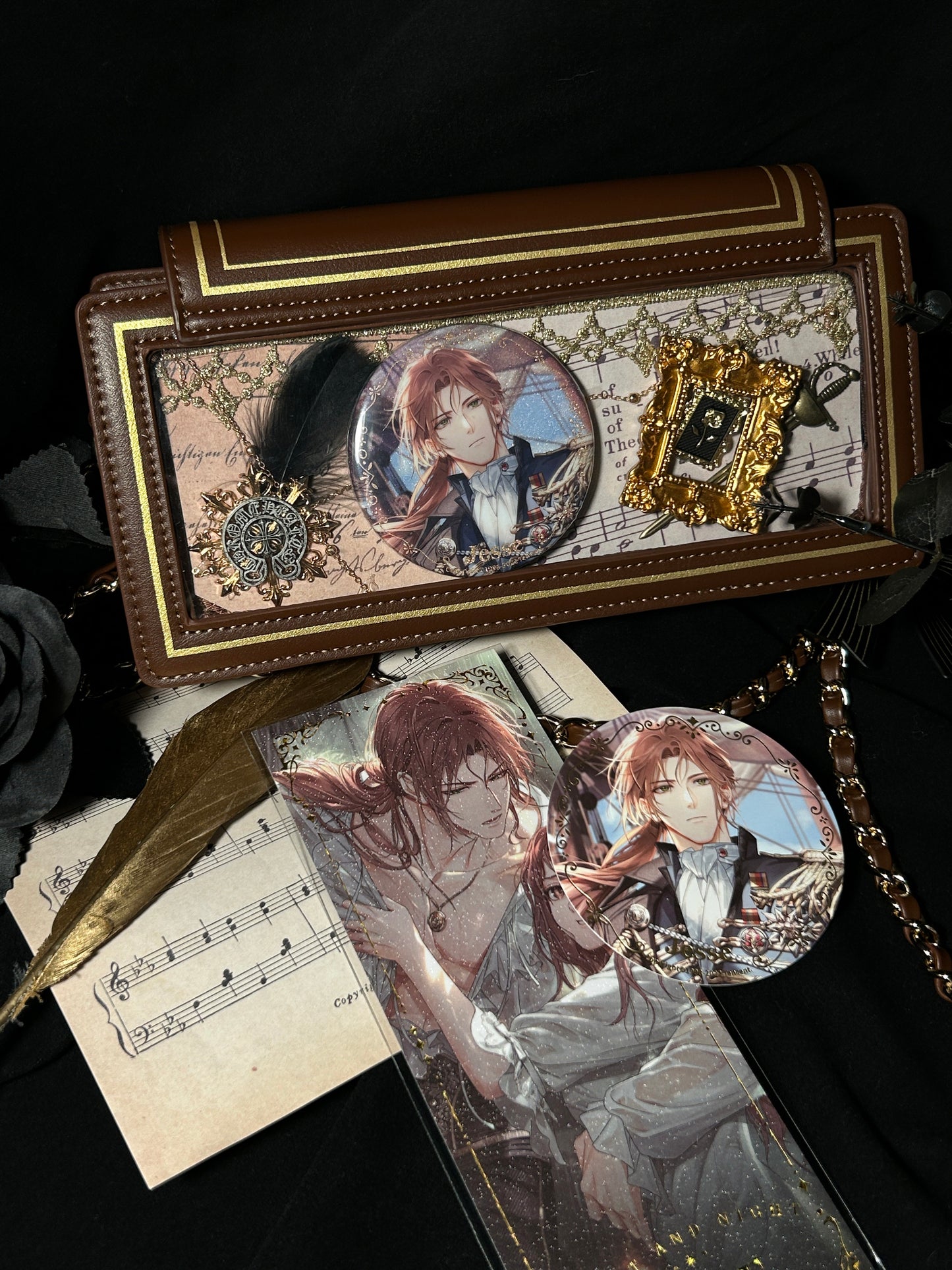 【予約】morning glory エレガントチェーン 薔薇のレター 封筒型痛バッグ