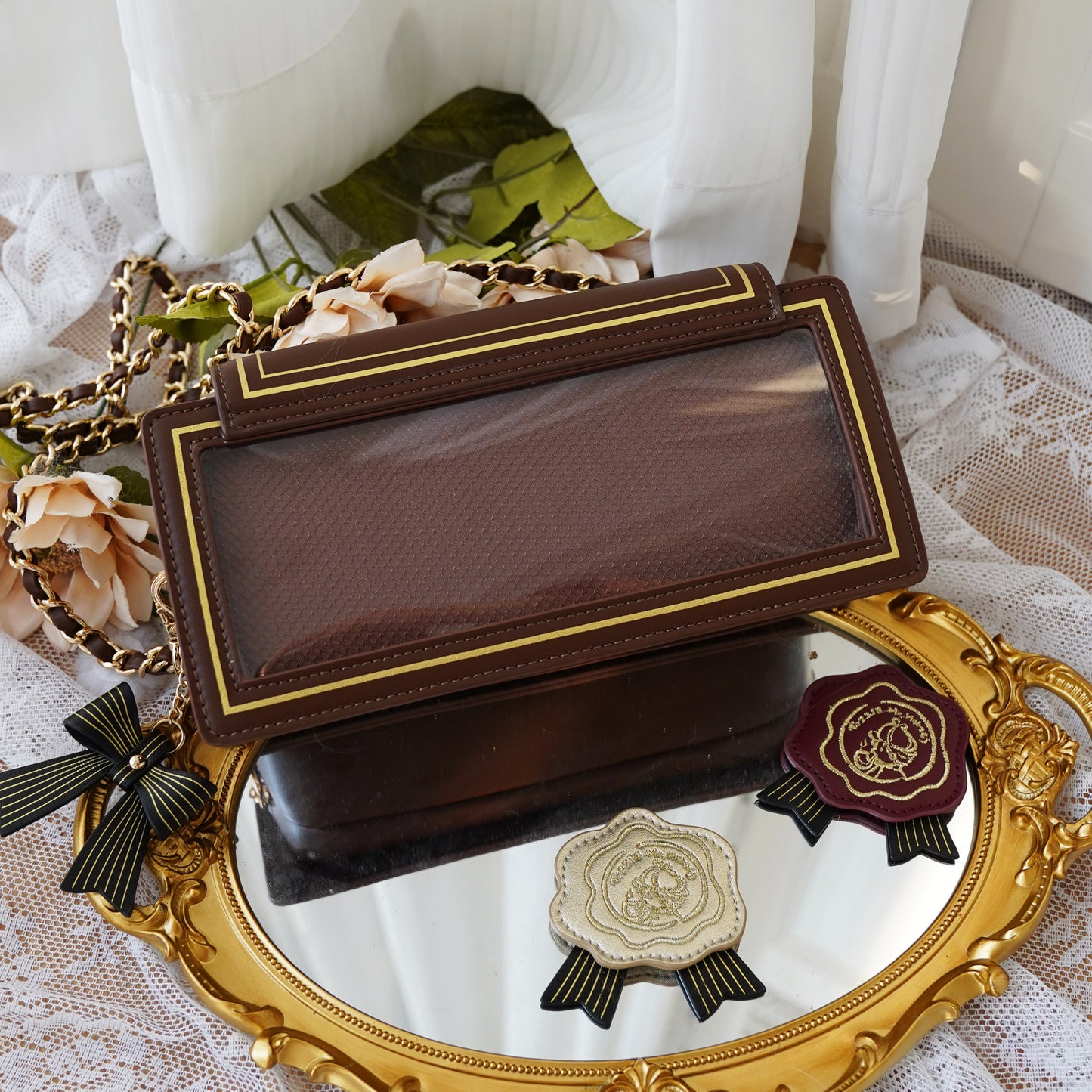 【予約】morning glory エレガントチェーン 薔薇のレター 封筒型痛バッグ