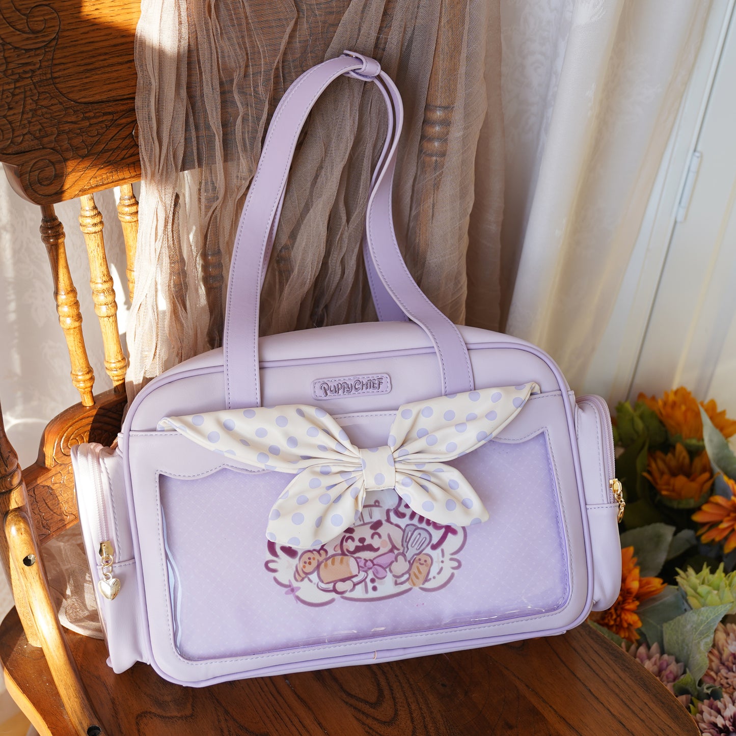 【予約】morning glory かわいい料理名人ワンコ トート痛バッグ ぬいバッグ