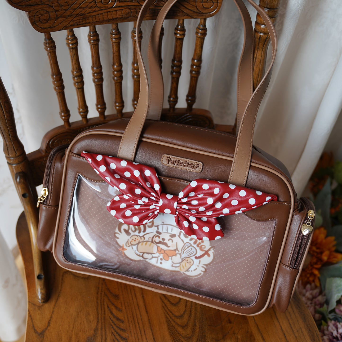 【予約】morning glory かわいい料理名人ワンコ トート痛バッグ ぬいバッグ