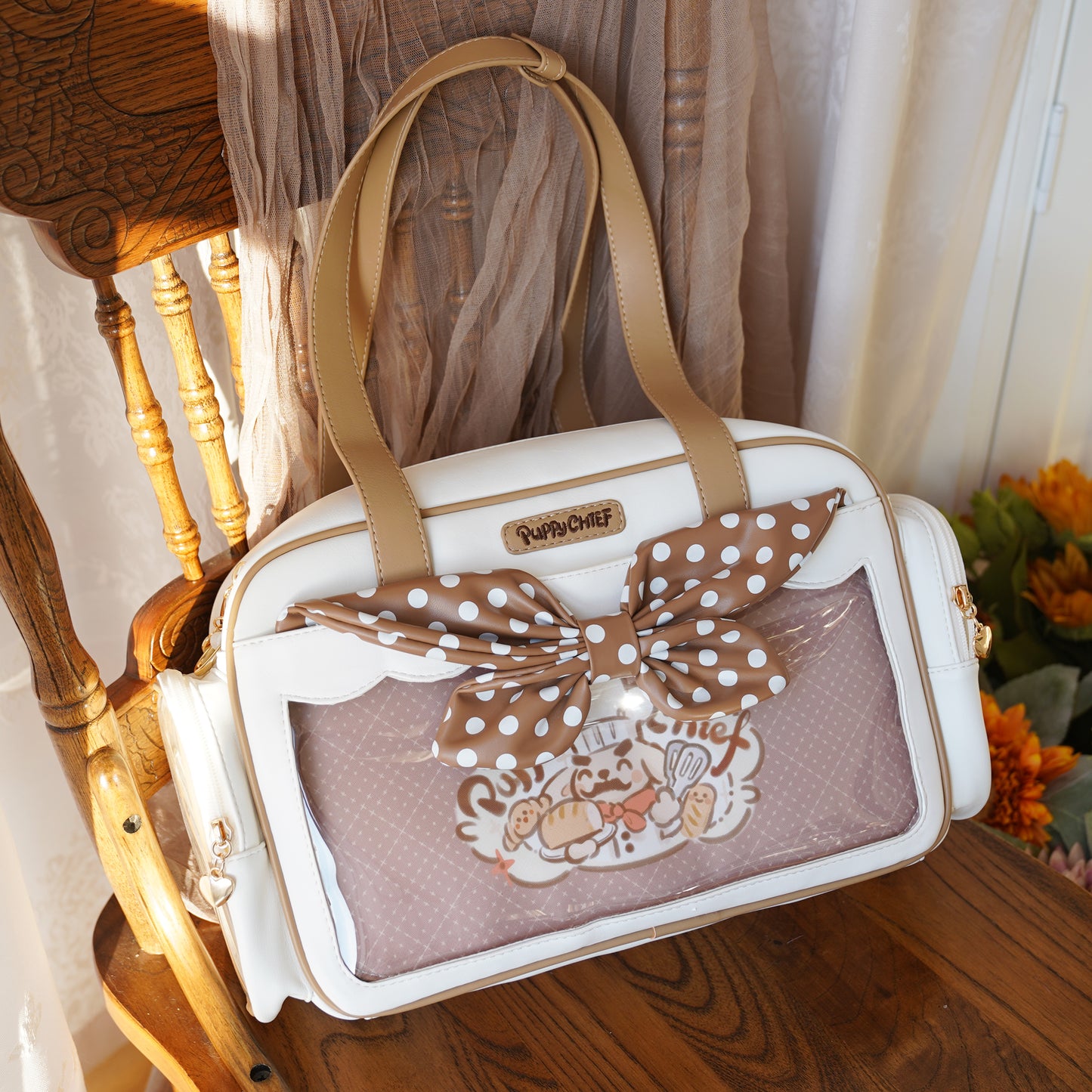 【予約】morning glory かわいい料理名人ワンコ トート痛バッグ ぬいバッグ