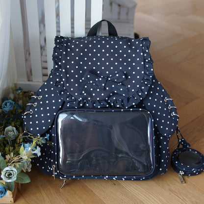 【予約】morning glory うさみみ 可愛い 大容量 リュック痛バッグ（缶バッジケース付き）