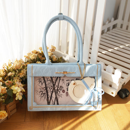 【予約】morning glory 雲闲 中華風 トート痛バッグ（缶バッジケース付き）