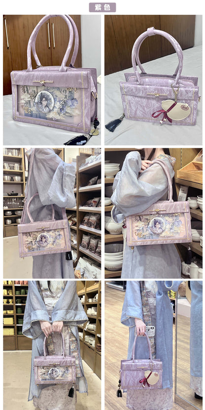 【予約】morning glory 雲闲 中華風 トート痛バッグ（缶バッジケース付き）