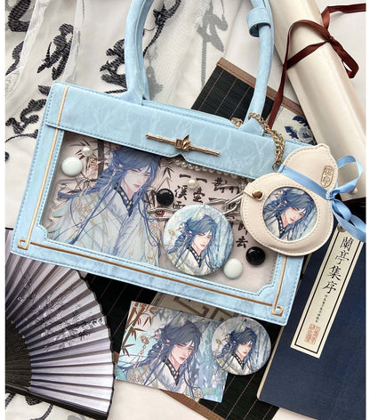 【予約】morning glory 雲闲 中華風 トート痛バッグ（缶バッジケース付き）