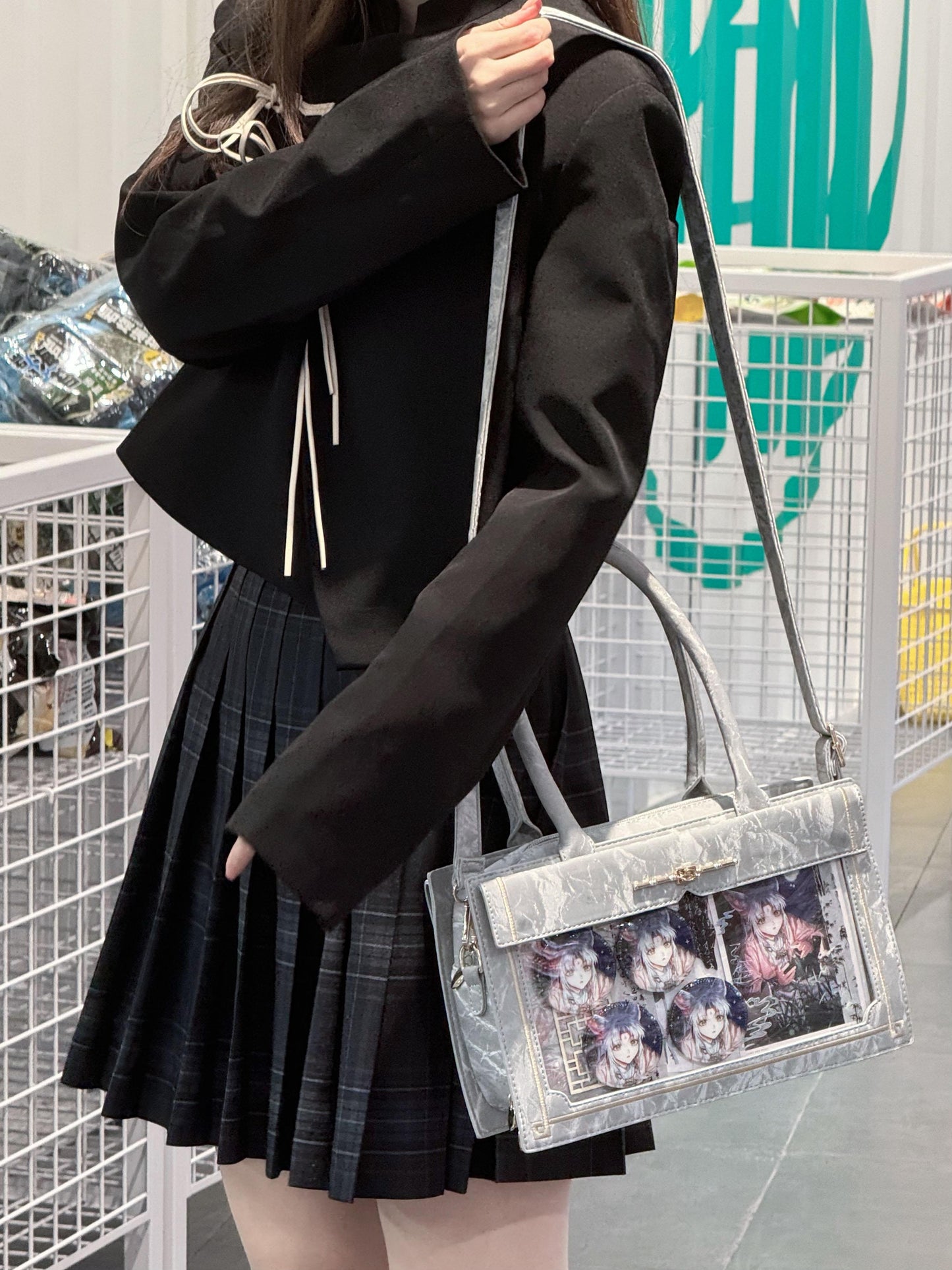 【予約】morning glory 雲闲 中華風 トート痛バッグ（缶バッジケース付き）