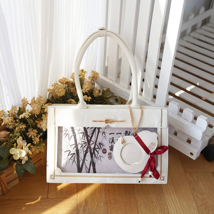 【予約】morning glory 雲闲 中華風 トート痛バッグ（缶バッジケース付き）