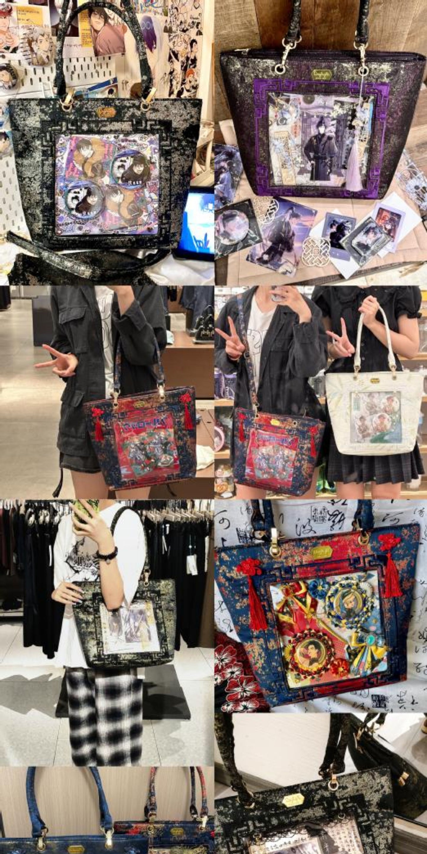 【予約】Daylight 古夢鎏金 中国風痛バッグ トートバッグ Lサイズ