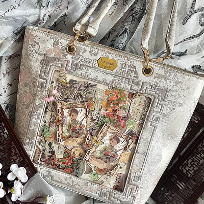 【予約】Daylight 古夢鎏金 中国風痛バッグ トートバッグ Lサイズ