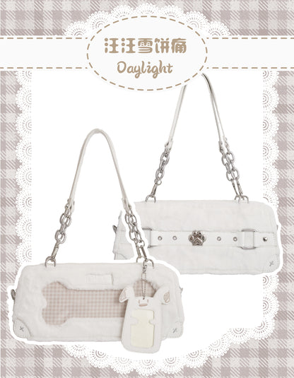 【予約】Daylight ワンワン雪餅 もふもふ痛バッグ カードケース付き