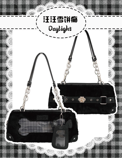 【予約】Daylight ワンワン雪餅 もふもふ痛バッグ カードケース付き