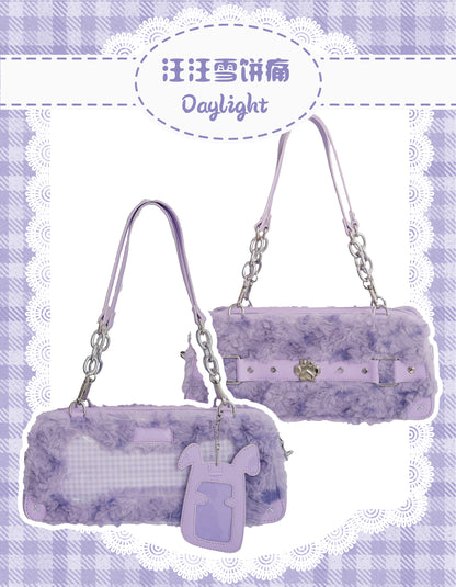 【予約】Daylight ワンワン雪餅 もふもふ痛バッグ カードケース付き