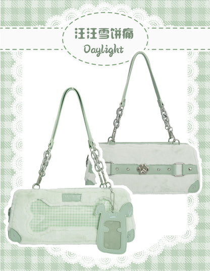 【予約】Daylight ワンワン雪餅 もふもふ痛バッグ カードケース付き