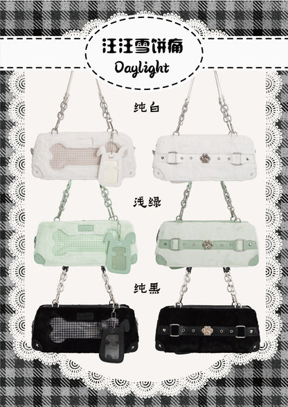 【予約】Daylight ワンワン雪餅 もふもふ痛バッグ カードケース付き