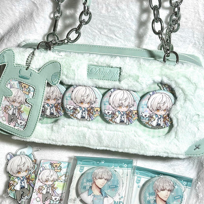 【予約】Daylight ワンワン雪餅 もふもふ痛バッグ カードケース付き