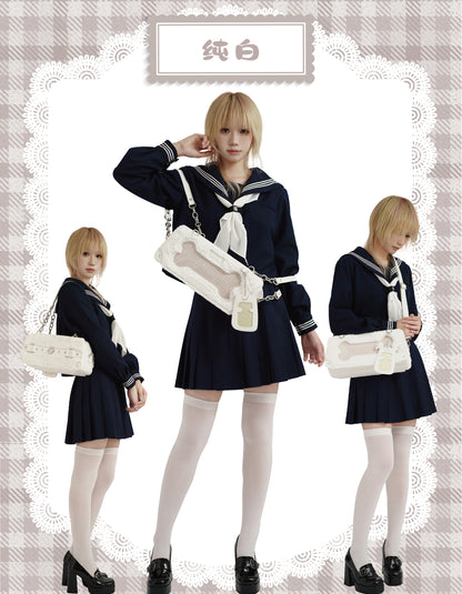 【予約】Daylight ワンワン雪餅 もふもふ痛バッグ カードケース付き