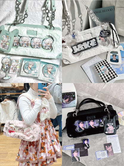 【予約】Daylight ワンワン雪餅 もふもふ痛バッグ カードケース付き