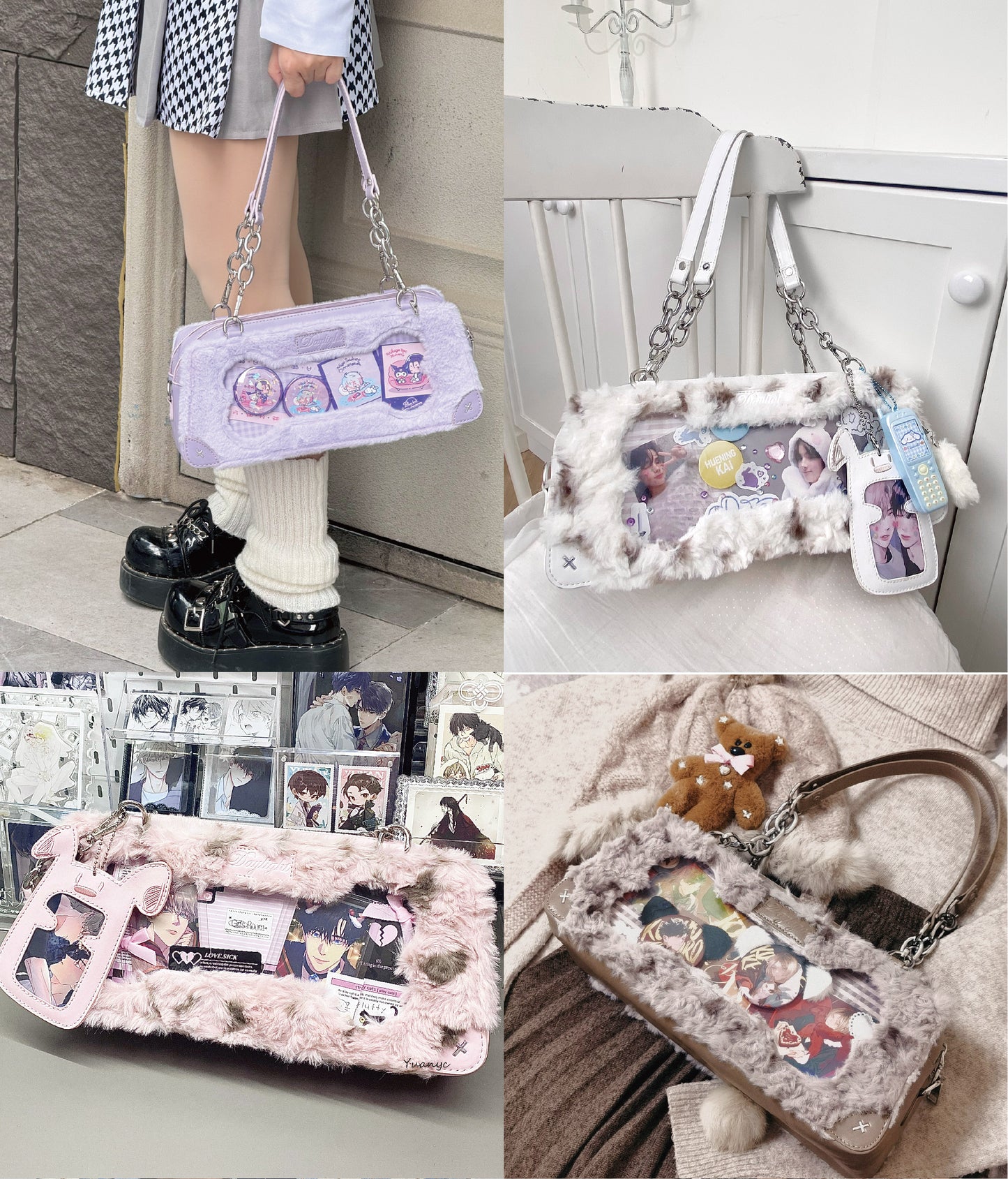 【予約】Daylight ワンワン雪餅 もふもふ痛バッグ カードケース付き