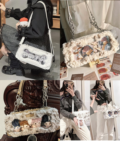 【予約】Daylight ワンワン雪餅 もふもふ痛バッグ カードケース付き