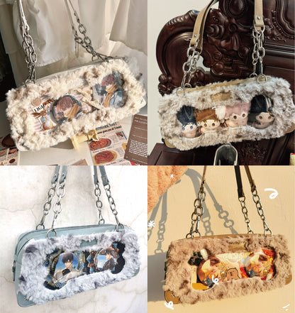 【予約】Daylight ワンワン雪餅 もふもふ痛バッグ カードケース付き