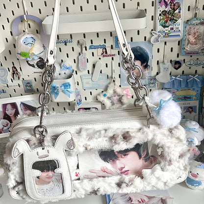 【予約】Daylight ワンワン雪餅 もふもふ痛バッグ カードケース付き