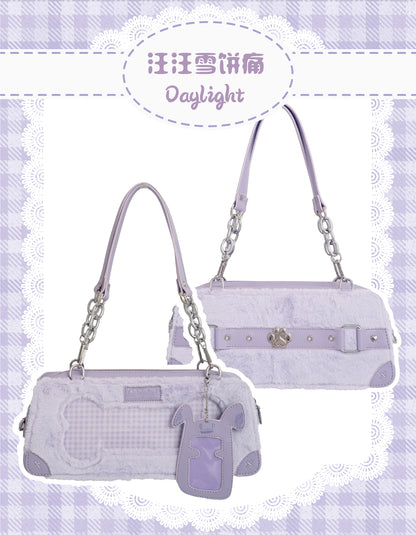 【予約】Daylight ワンワン雪餅 もふもふ痛バッグ カードケース付き