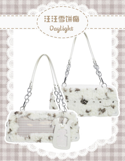 【予約】Daylight ワンワン雪餅 もふもふ痛バッグ カードケース付き