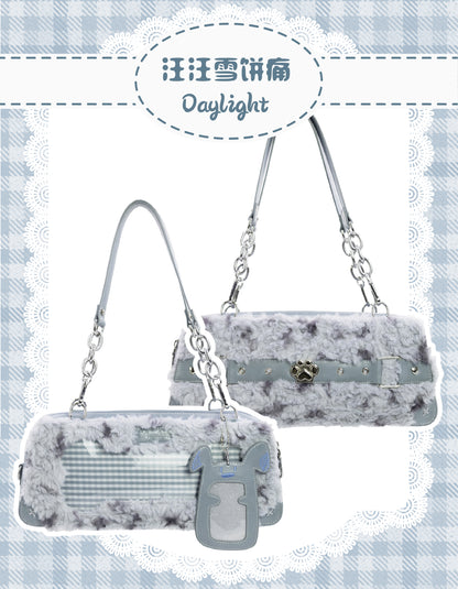 【予約】Daylight ワンワン雪餅 もふもふ痛バッグ カードケース付き