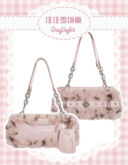 【予約】Daylight ワンワン雪餅 もふもふ痛バッグ カードケース付き