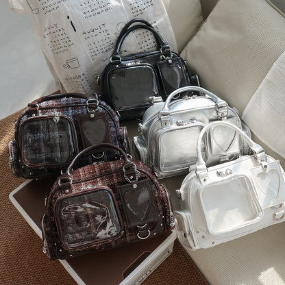 【予約】暴躁小梅 小秋也 痛バッグ ボストンバッグ ぬいぐるみ収納可