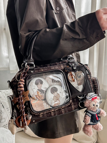 【予約】暴躁小梅 小秋也 痛バッグ ボストンバッグ ぬいぐるみ収納可
