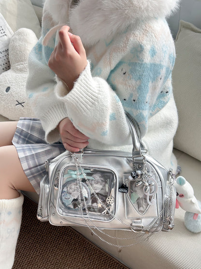 【予約】暴躁小梅 小秋也 痛バッグ ボストンバッグ ぬいぐるみ収納可