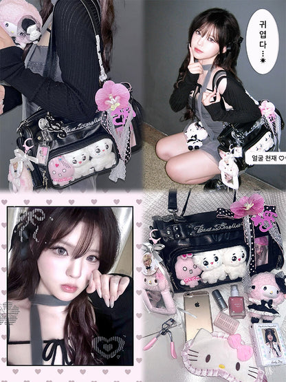 【予約】暴躁小梅 小春町 痛バッグ ボストンバッグ ぬいぐるみ収納可