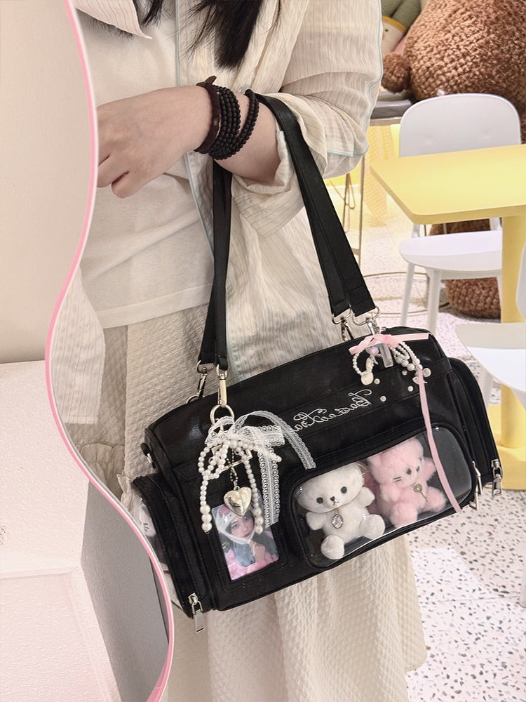 【予約】暴躁小梅 小春町 痛バッグ ボストンバッグ ぬいぐるみ収納可