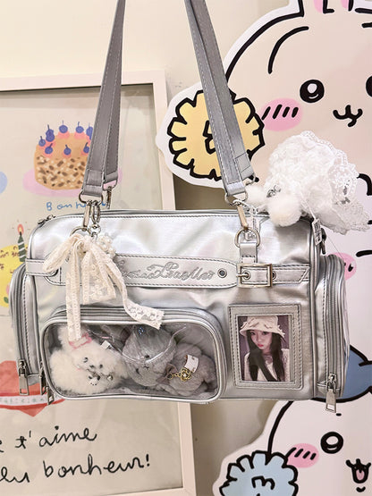 【予約】暴躁小梅 小春町 痛バッグ ボストンバッグ ぬいぐるみ収納可