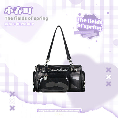 【予約】暴躁小梅 小春町 痛バッグ ボストンバッグ ぬいぐるみ収納可