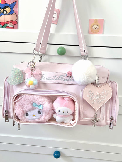 【予約】暴躁小梅 小春町 痛バッグ ボストンバッグ ぬいぐるみ収納可